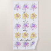 "Du bist mein Sonnenschein" farbiges Strandtuch (Vorderseite)