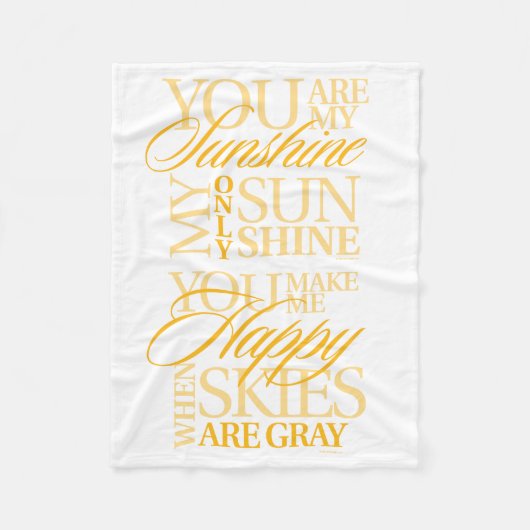 Du bist mein Sonnenschein Fleecedecke (Vorderseite)