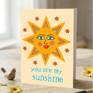 Du bist mein Sonnenschein Fröhliche Sonne CUSTOM Karte