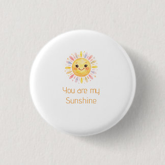 du bist mein Sonnenschein gelbe orange Sonnenstrah Button