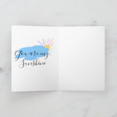 du bist mein Sonnenschein gelbe orange Sonnenstrah Karte (Innenseite)