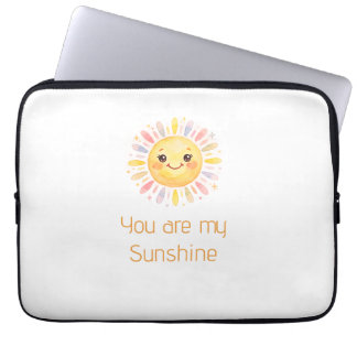 du bist mein Sonnenschein gelbe orange Sonnenstrah Laptopschutzhülle