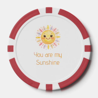 du bist mein Sonnenschein gelbe orange Sonnenstrah Pokerchips