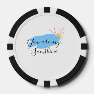 du bist mein Sonnenschein gelbe orange Sonnenstrah Pokerchips
