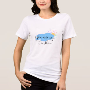 du bist mein Sonnenschein gelbe orange Sonnenstrah Tri-Blend Shirt