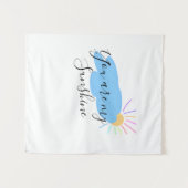 du bist mein Sonnenschein gelbe orange Sonnenstrah Wandteppich (Vorderseite (Horizontal))