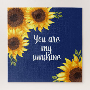 Du bist mein Sonnenschein Gelbe Sonnenblumen Marin Puzzle