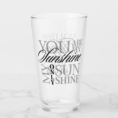 Du bist mein Sonnenschein Glas (Vorderseite)