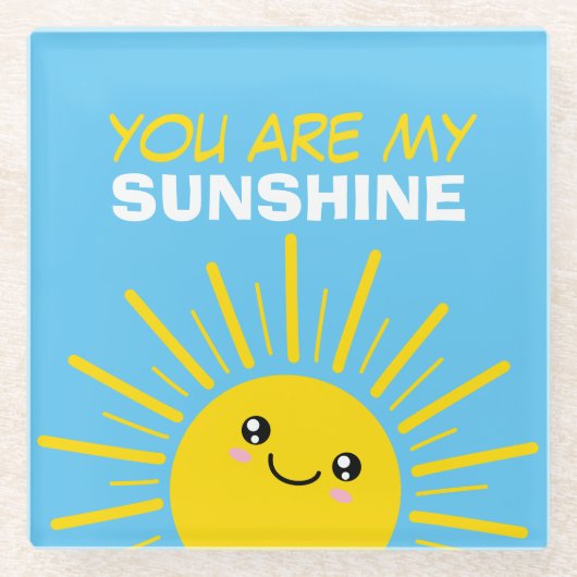 Du bist mein Sonnenschein Glasuntersetzer (Vorderseite)