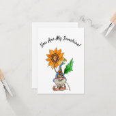 Du bist mein Sonnenschein - Gnomos Karte (Vorderseite/Rückseite Beispiel)