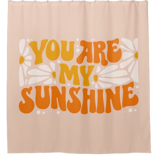 Du bist mein Sonnenschein Groovy Graphic Duschvorhang (Vorderseite)