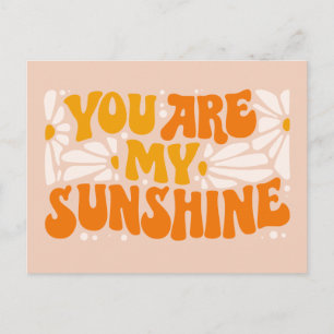 Du bist mein Sonnenschein Groovy Graphic Postkarte