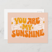 Du bist mein Sonnenschein Groovy Graphic Postkarte (Vorne/Hinten)