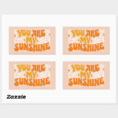 Du bist mein Sonnenschein Groovy Graphic Rechteckiger Aufkleber (Blatt)