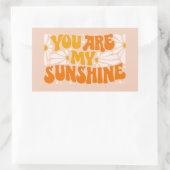 Du bist mein Sonnenschein Groovy Graphic Rechteckiger Aufkleber (Tasche)