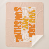 Du bist mein Sonnenschein Groovy Graphic Sherpadecke (Vorderseite)