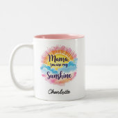 Du bist mein Sonnenschein | Heartfelt Gift für Mam Zweifarbige Tasse (Links)