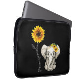 Du bist mein Sonnenschein-Hippie-Sonnenblume-Elefa Laptopschutzhülle (Vorne Rechts)