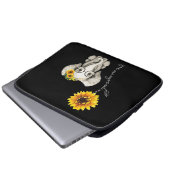 Du bist mein Sonnenschein-Hippie-Sonnenblume-Elefa Laptopschutzhülle (Vorne Knopf)