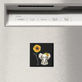 Du bist mein Sonnenschein-Hippie-Sonnenblume-Elefa Magnet (In Situ (Geschirrspüler))