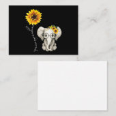 Du bist mein Sonnenschein-Hippie-Sonnenblume-Elefa Mitteilungskarte (Vorne/Hinten)