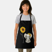 Du bist mein Sonnenschein-Hippie-Sonnenblume-Elefa Schürze (Insitu)