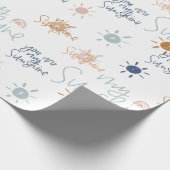 Du bist mein Sonnenschein in Erdtönen Geschenkpapier (Ecke)
