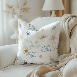 Du bist mein Sonnenschein in Erdtönen reversibel Kissen