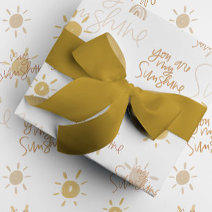 Du bist mein Sonnenschein in Gelb Geschenkpapier