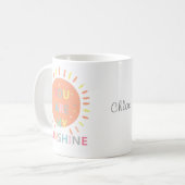 Du bist mein Sonnenschein Individuelle Name person Kaffeetasse (Vorderseite Links)