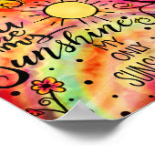 "Du bist mein Sonnenschein" Inspiration Poster (Ecke)