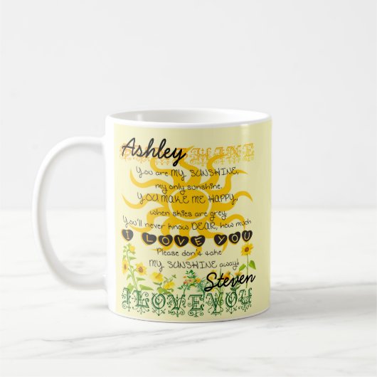 Du bist mein Sonnenschein Kaffeetasse (Links)