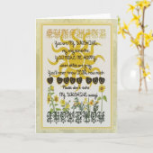 Du bist mein Sonnenschein Karte (Gelbe Blume)