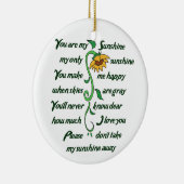 Du bist mein Sonnenschein Keramik Ornament (Rechts)