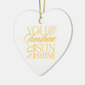 Du bist mein Sonnenschein Keramikornament (Links)
