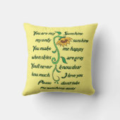 Du bist mein Sonnenschein Kissen (Rückseite)