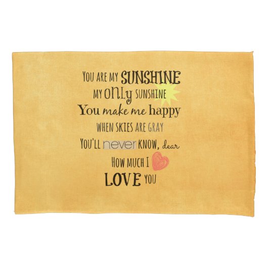 Du bist mein Sonnenschein Kissenbezug (Vorderseite)