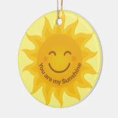 "Du bist mein Sonnenschein!" Liebe Wasserfarbe Keramik Ornament (Links)