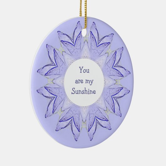 "Du bist mein Sonnenschein!" Liebe Wasserfarbe Keramikornament (Rechts)