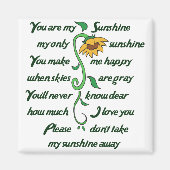 Du bist mein Sonnenschein Magnet (Vorne)