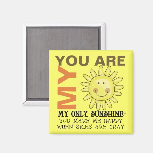 Du bist mein Sonnenschein Magnet (Vorderseite/Rückseite)