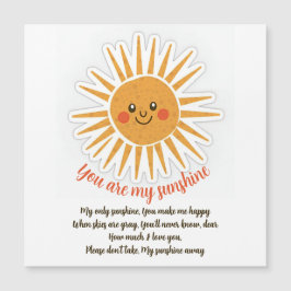 Du bist mein Sonnenschein Magnetkarte