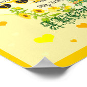 Du bist mein Sonnenschein mit Herz Poster (Ecke)