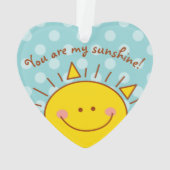 Du bist mein Sonnenschein Niedlicher Sonnentag Ornament (Rückseite)