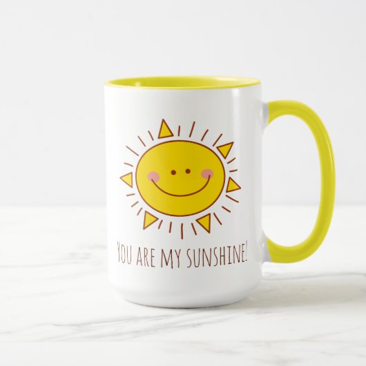 Du bist mein Sonnenschein Niedlicher Sonnentag Tasse (Rechts)