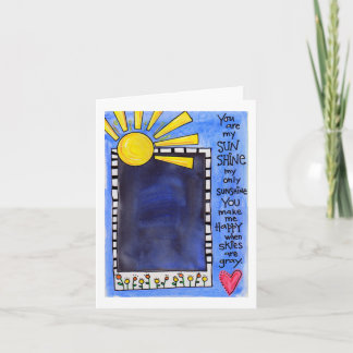 Du bist mein Sonnenschein-Notecard Dankeskarte