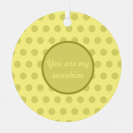 Du bist mein Sonnenschein Polka Dot Weihnachtsschm Ornament Aus Metall