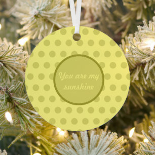 Du bist mein Sonnenschein Polka-Punkt-Weihnachtsba Ornament Aus Metall