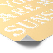 Du bist mein Sonnenschein Poster (Ecke)