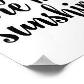 Du bist mein Sonnenschein Poster (Ecke)